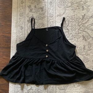 PEPLUM BUTTON TANK TOP​